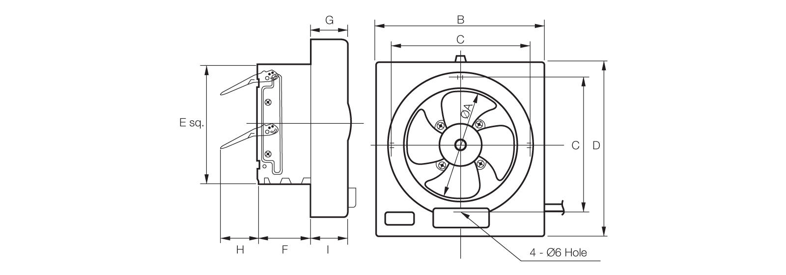 KDK 15AAQ Wall Mount Exhaust Fan (15cm/6″)